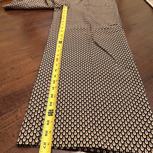 Jules & Leopold Geometric Print Wide Leg Pants Black Gold Beige Size Large - Picture 7 of 12